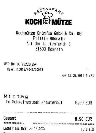 trts Hffner Kochmtze Restaurant